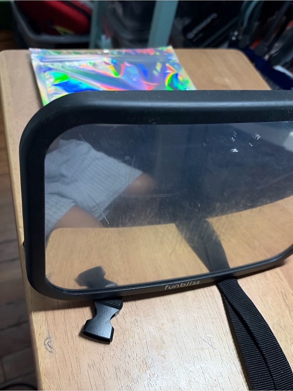 Funbliss Black Car Headrest Mirror